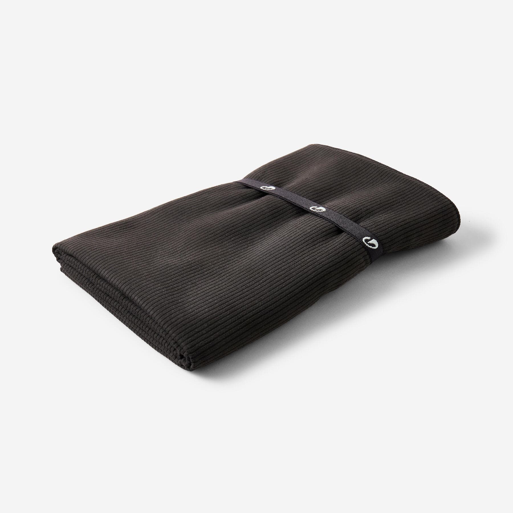 حوله نابایجی مایکروفایبر دکتلون Nabaiji Microfiber Towel – XL Length – Black/Gray striped – 110 × 175 cm — تصویر ۴