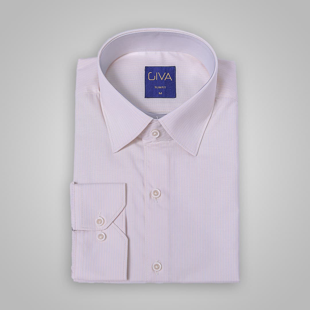 پیراهن مردانه استخوانی کد 5184