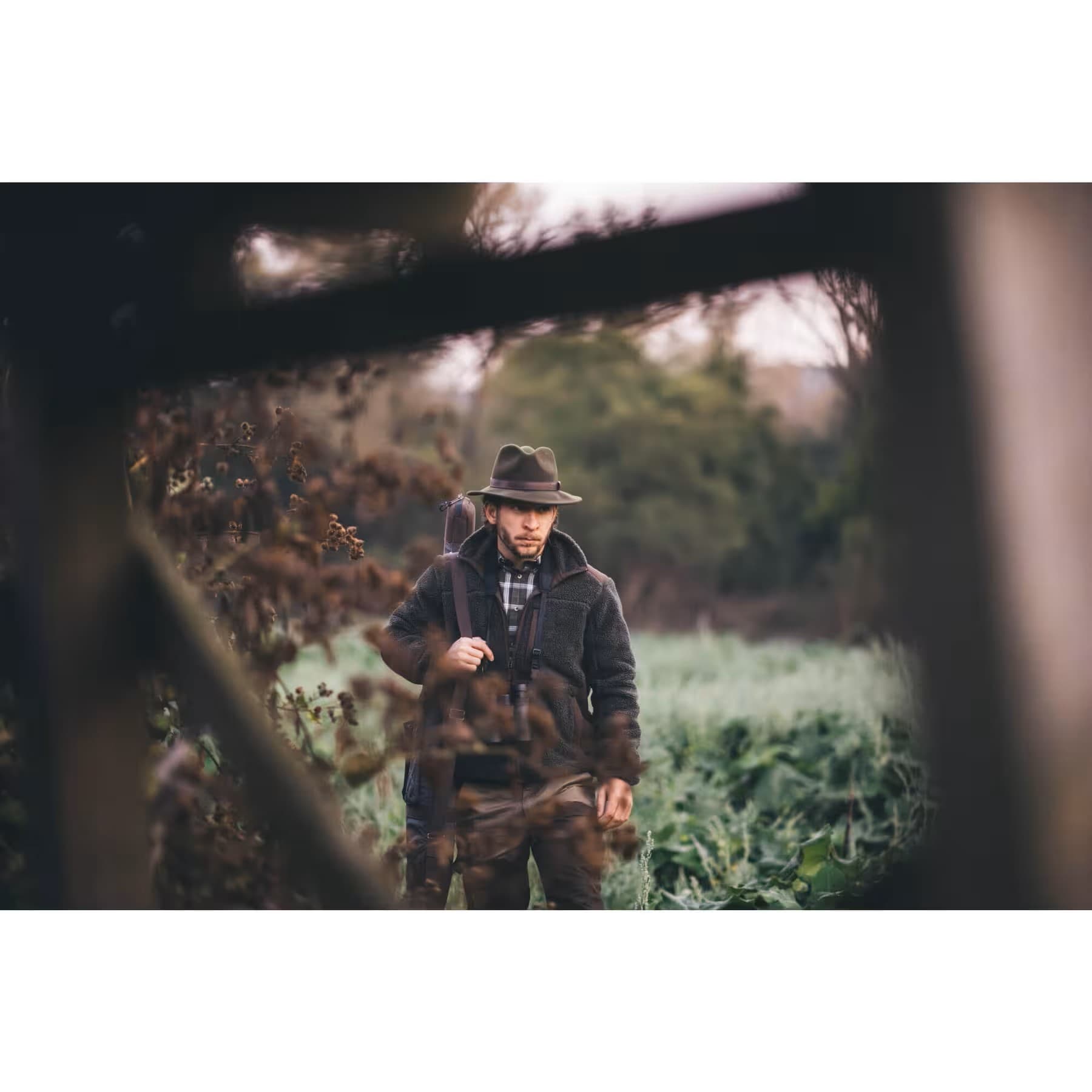 کلاه فدورا سولوگناک – مردانه Solognac Fedora Hat – Hunting and Nature Watching – Green – 100 — تصویر ۲