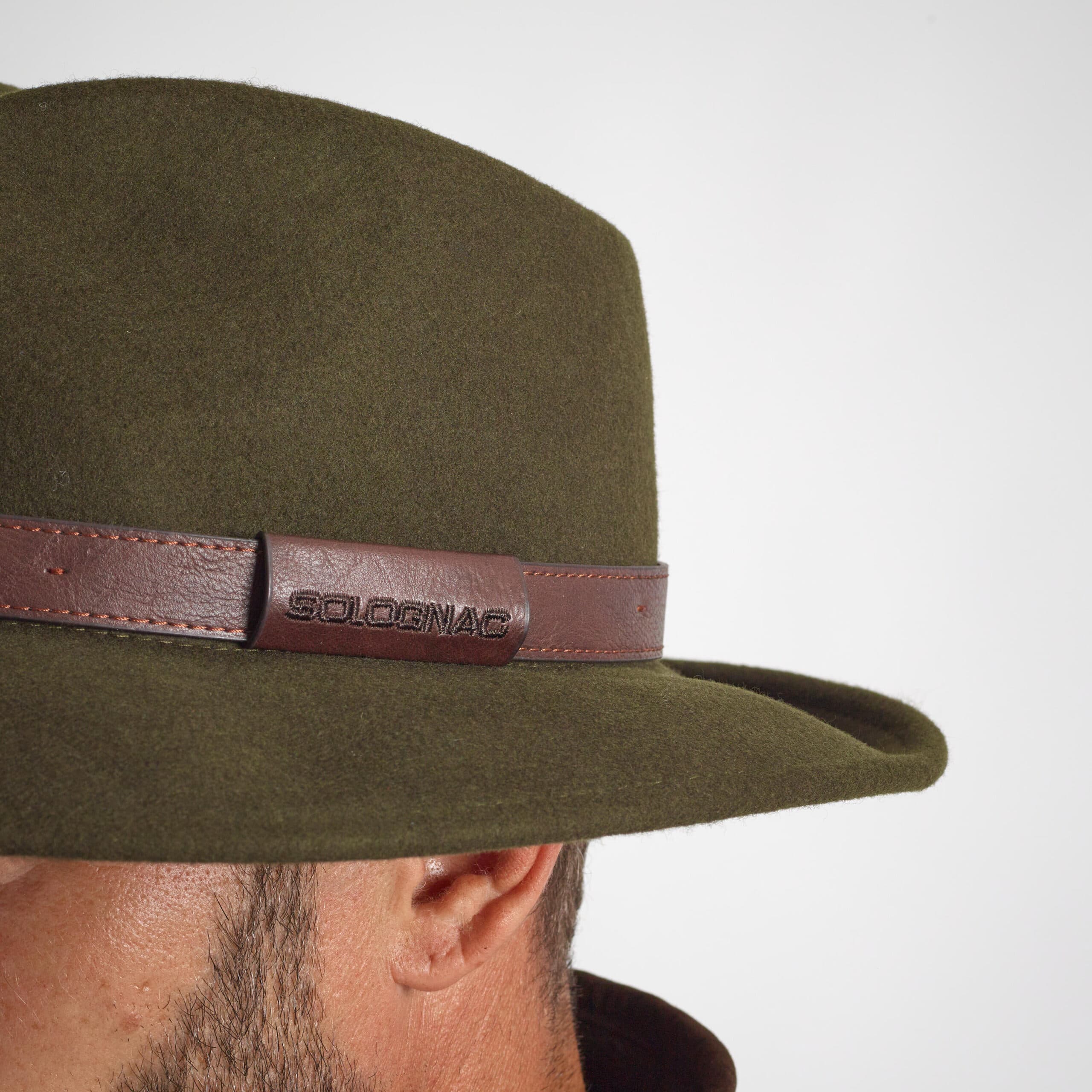 کلاه فدورا سولوگناک – مردانه Solognac Fedora Hat – Hunting and Nature Watching – Green – 100 — تصویر ۴