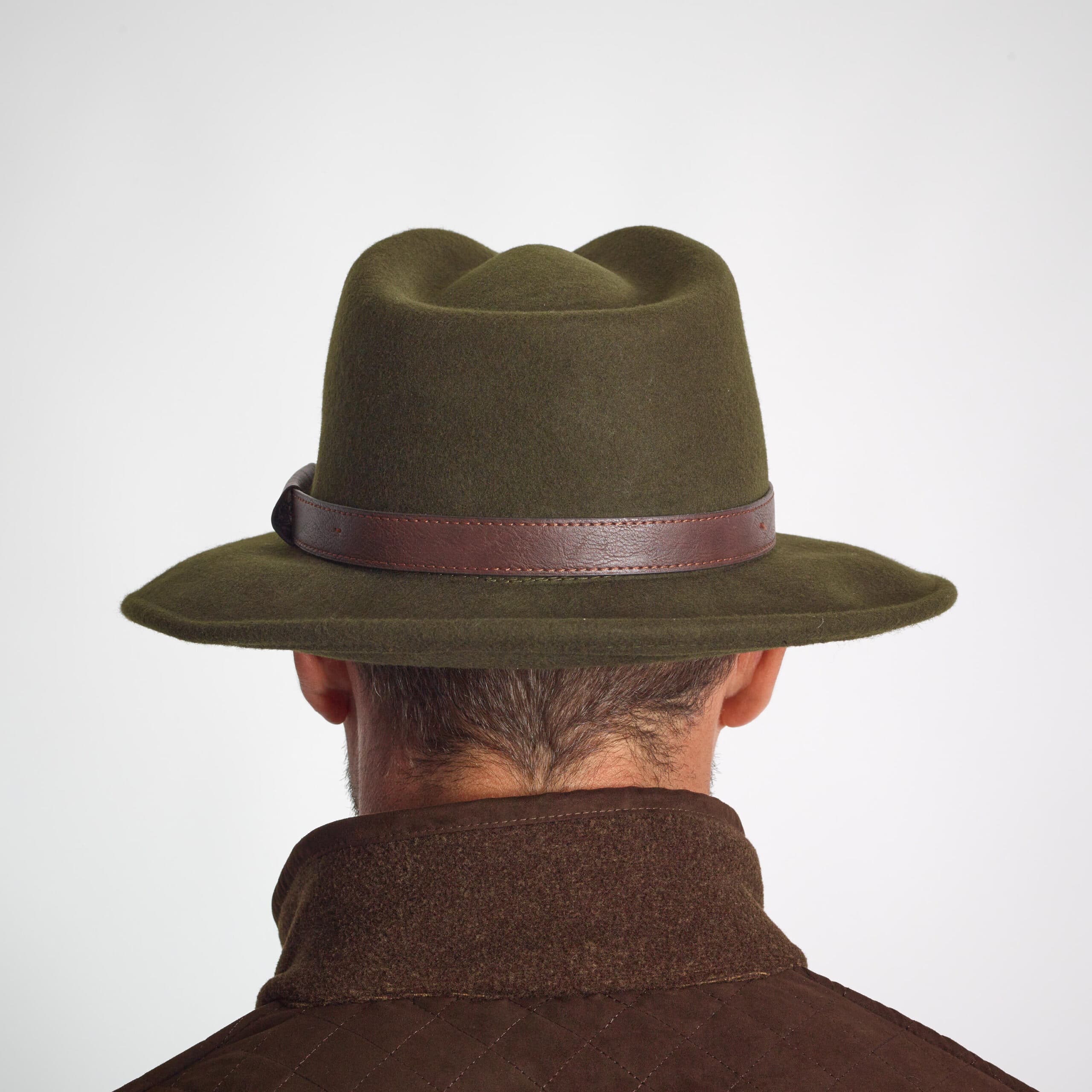 کلاه فدورا سولوگناک – مردانه Solognac Fedora Hat – Hunting and Nature Watching – Green – 100 — تصویر ۵