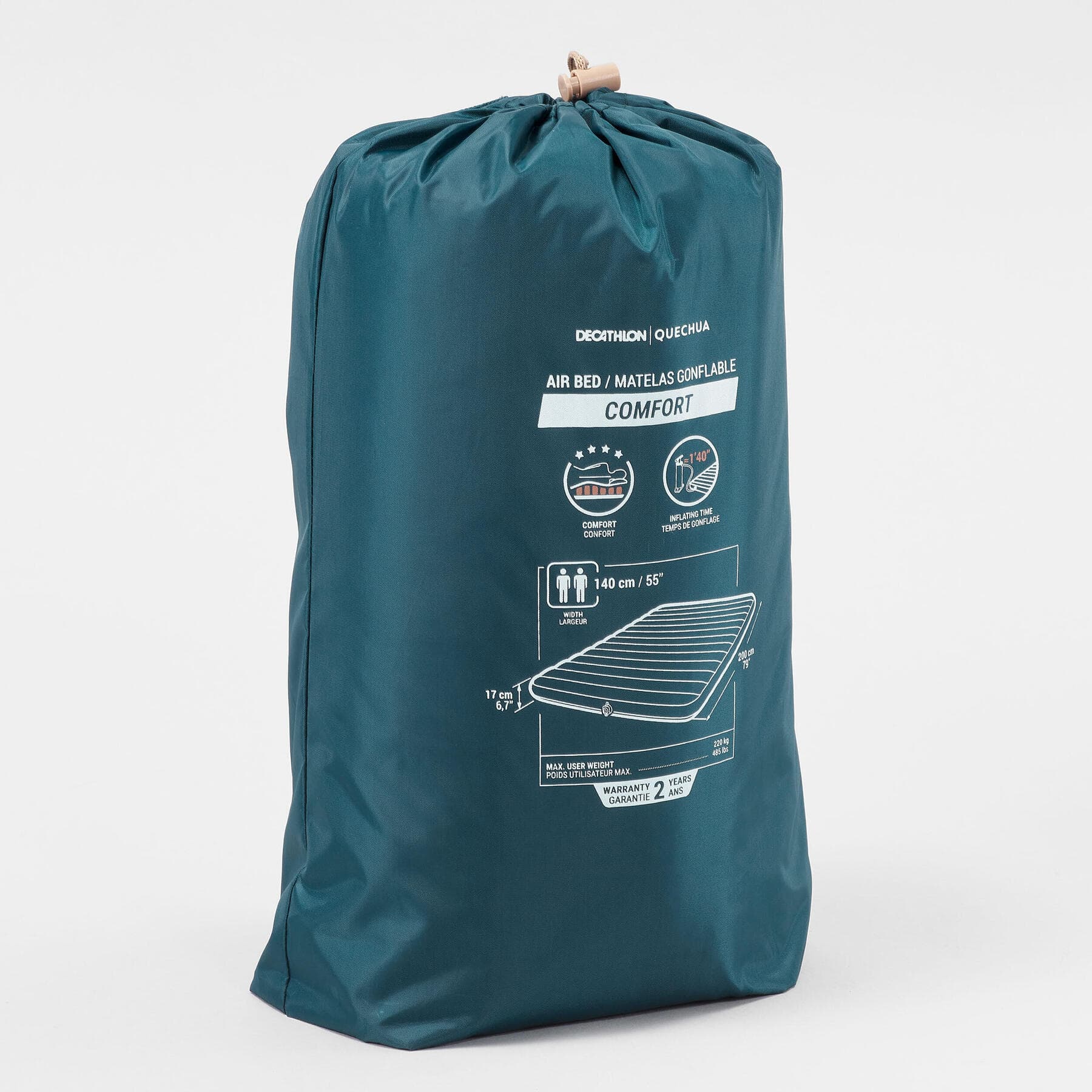 تشک بادی – مت بادی کچوا 2 نفره Quechua Inflatable Camping Bed – 2 Persons – 140 cm – Air Comfort — تصویر ۴