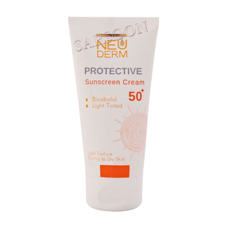 کرم ضد آفتاب نئودرم⁺SPF50 مدل پروتکتیو مناسب پوست های معمولی و خشک ۵۰ میلی لیتربژتیره (کارتن معیوب) Neuderm Protective Sunscreen SPF50⁺ Cream for Normal And Dry Skins 50 m — تصویر ۲