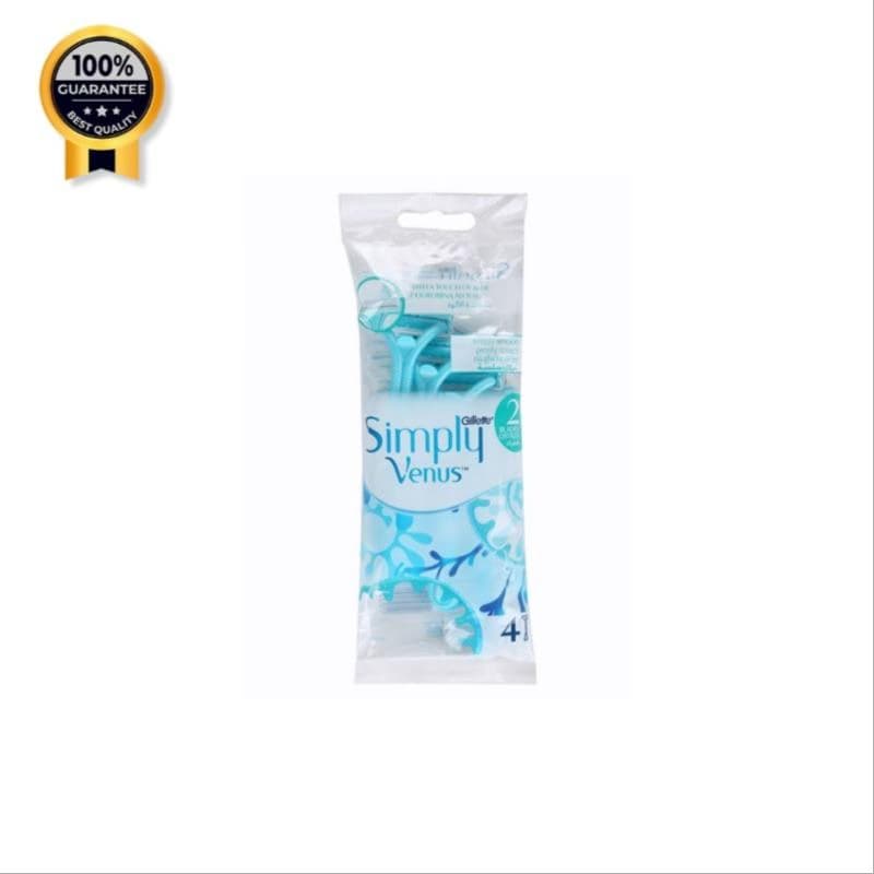 تیغ ژیلت GILLETTE اورجینال دو لبه سیمپلی ونوس بسته 4 عددی