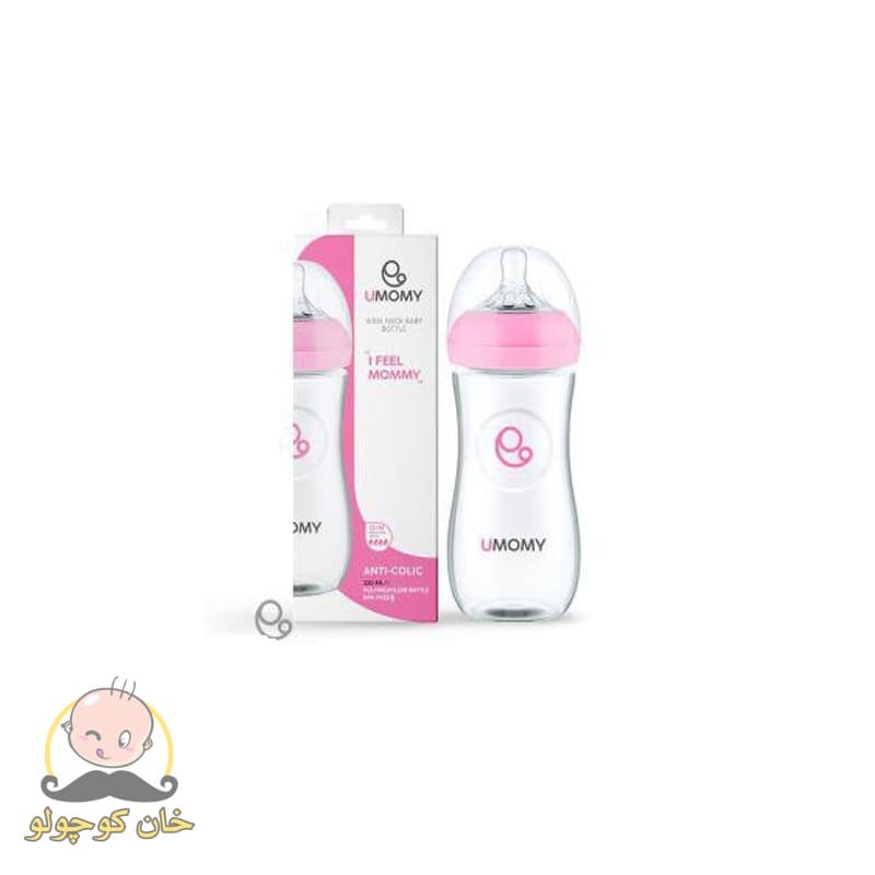 شیشه شیر 330 میل دهانه عریض یومامی UMOMY — تصویر ۳