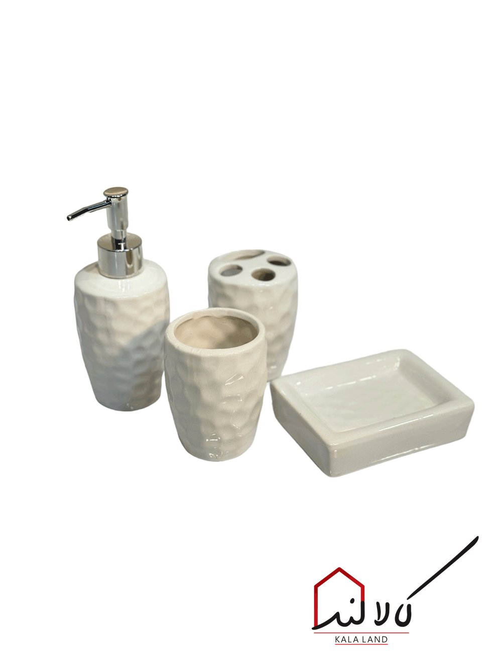 ست مایع دستشویی 4 پارچه طرح پونه