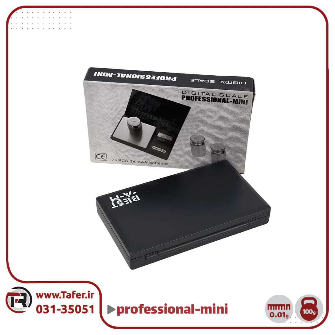 ترازو حساس جیبی professional mini 100g — تصویر ۴