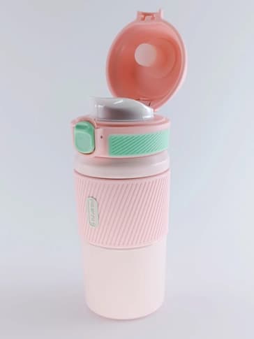 ماگ سفری دور سیلیکونی برند pinkah – یک همراه همیشگی با ظرفیت 380 ml — تصویر ۵
