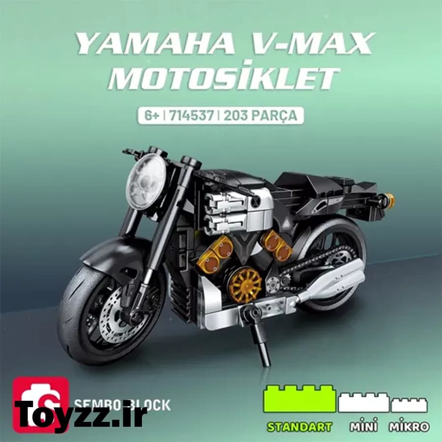 ساختنی لگو موتور برند سمبو بلاک مدل SEMBO BLOCK FAMOUS CAR 714537 — تصویر ۳