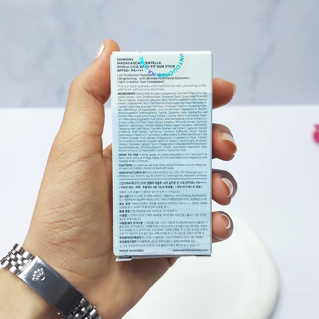 ضد آفتاب استیکی سنتلا اسکین 1004 با SPF50 مدل Hyalu Cica Silky — تصویر ۷