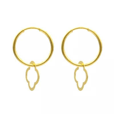 گوشواره طلا 18 عیار مدل حلقه