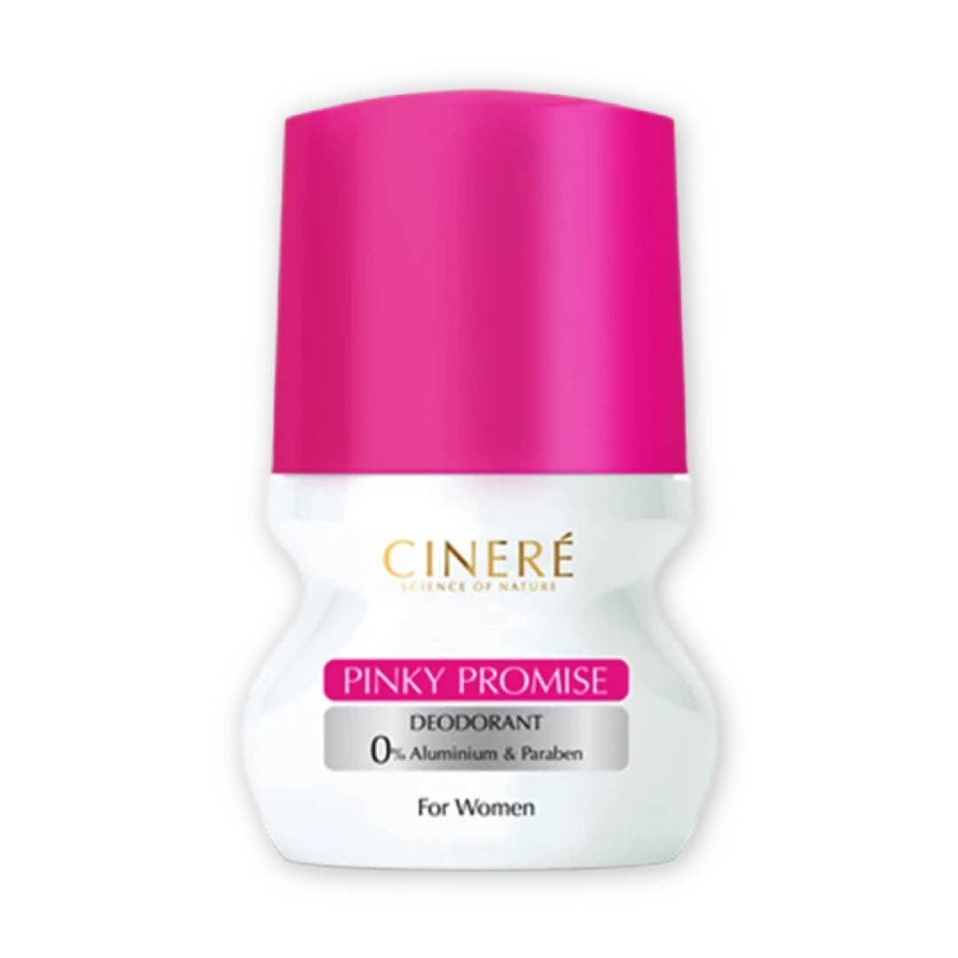 دئودورانت بدون آلومینیوم زنانه با رایحه شیرین پرومیس سینره CINERE مدل Pinky Promise Deodorant حجم 50 میل