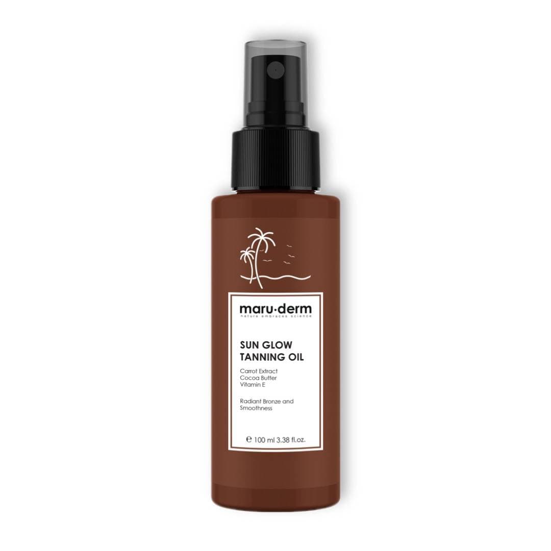 روغن برنزه کننده سان گلو مارودرمmaruderm مدل Sun Glow Tanning Oil حجم 100 میل