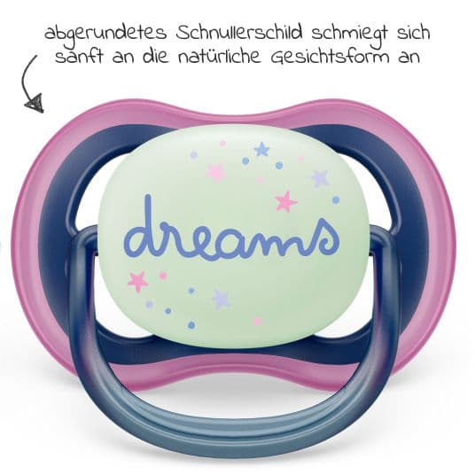 پستانک اونت اولترا ایر شبرنگی 6_18ماه avent ultra air ستاره dreams — تصویر ۵