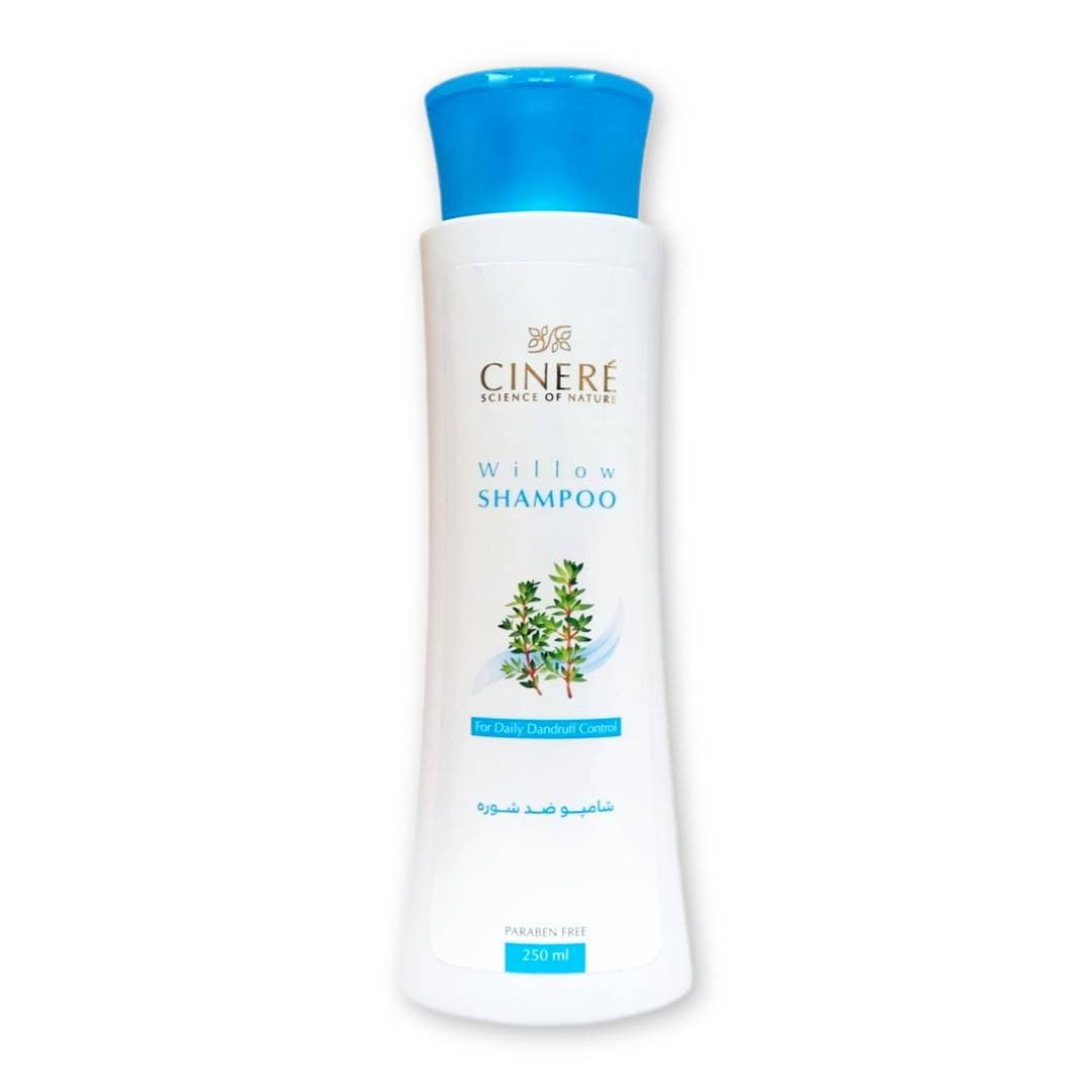 شامپو ضد شوره سینره CINERE مناسب کنترل شوره روزانه مدل Willow Shampoo حجم 250 میل