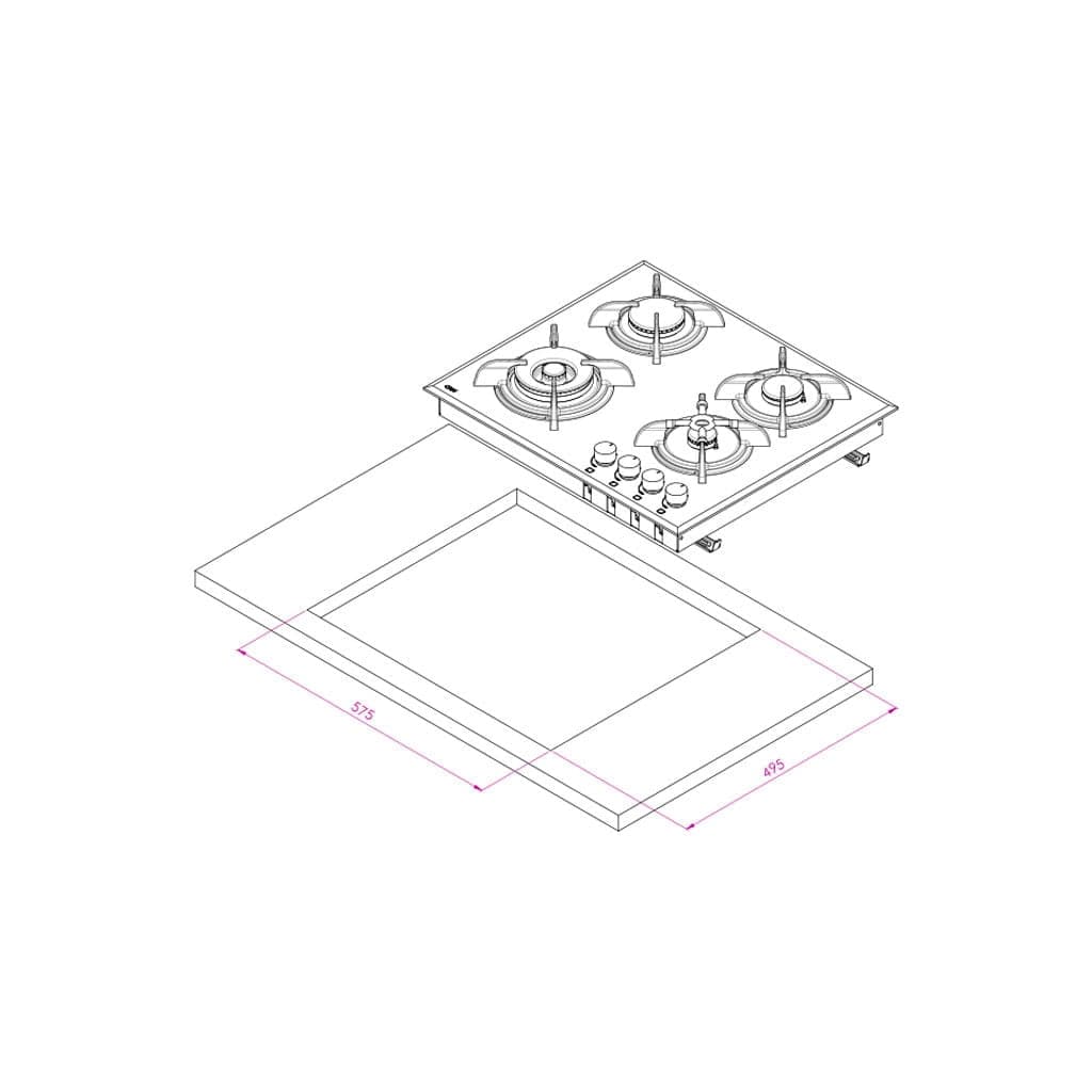 اجاق گاز صفحه ای کن مدل IG6401 — تصویر ۴