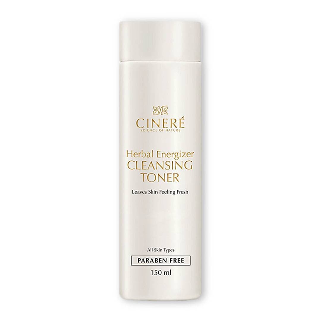 لوسیون پاک کننده صورت سینره CINERE مناسب انواع پوست مدل Herbal Energizer Cleansing Toner حجم 150 میل