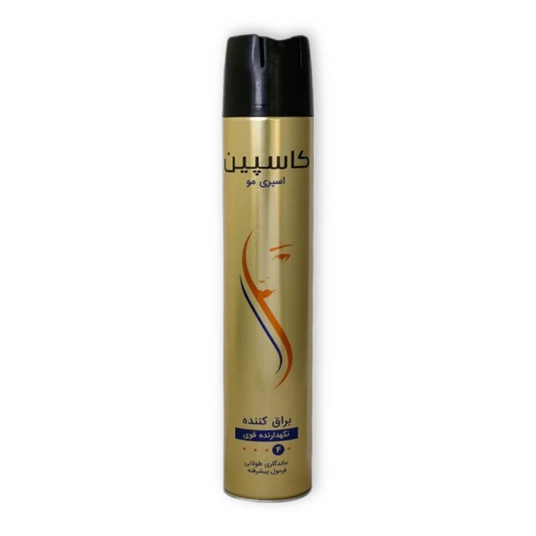اسپری مو براق کننده شماره چهار کاسپین CASPIAN مدل Glossy نگهدارنده قوی حجم 250 میل