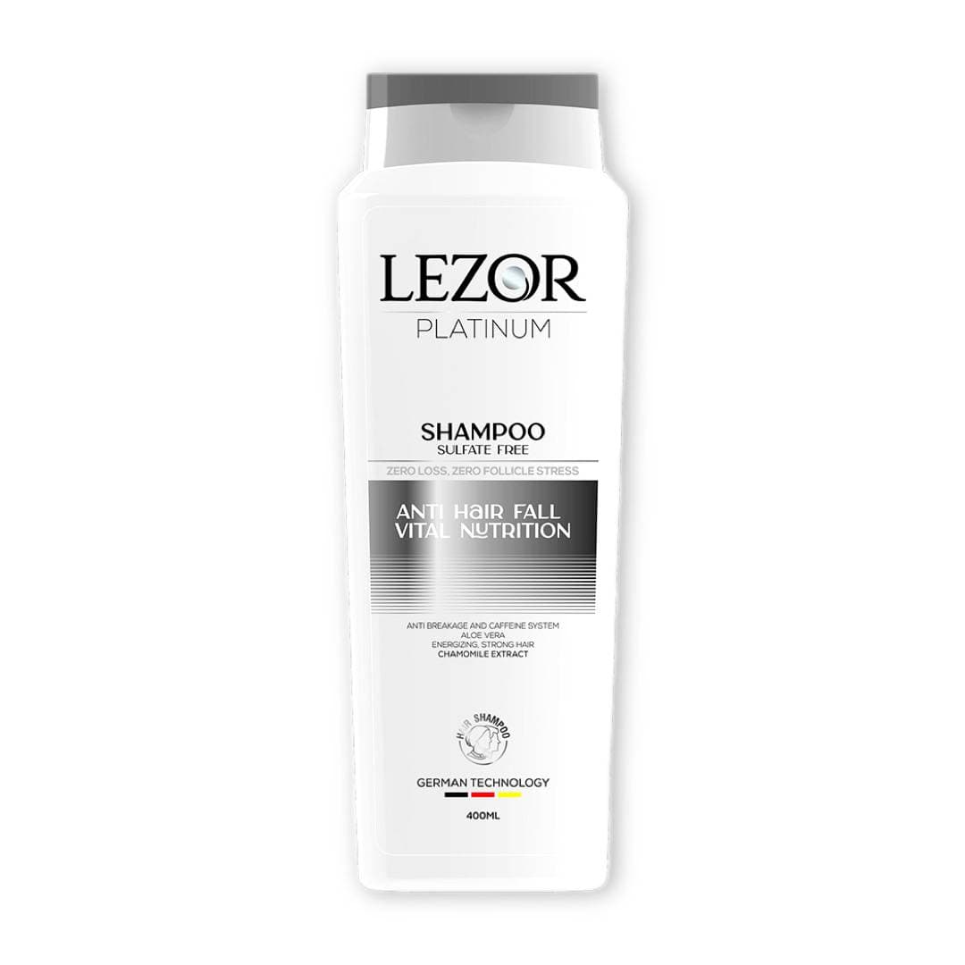 شامپو ضد ریزش مو حاوی کافئین لزور LEZOR مدل Anti Hair Fall Vital Nutrition حجم 400 میل