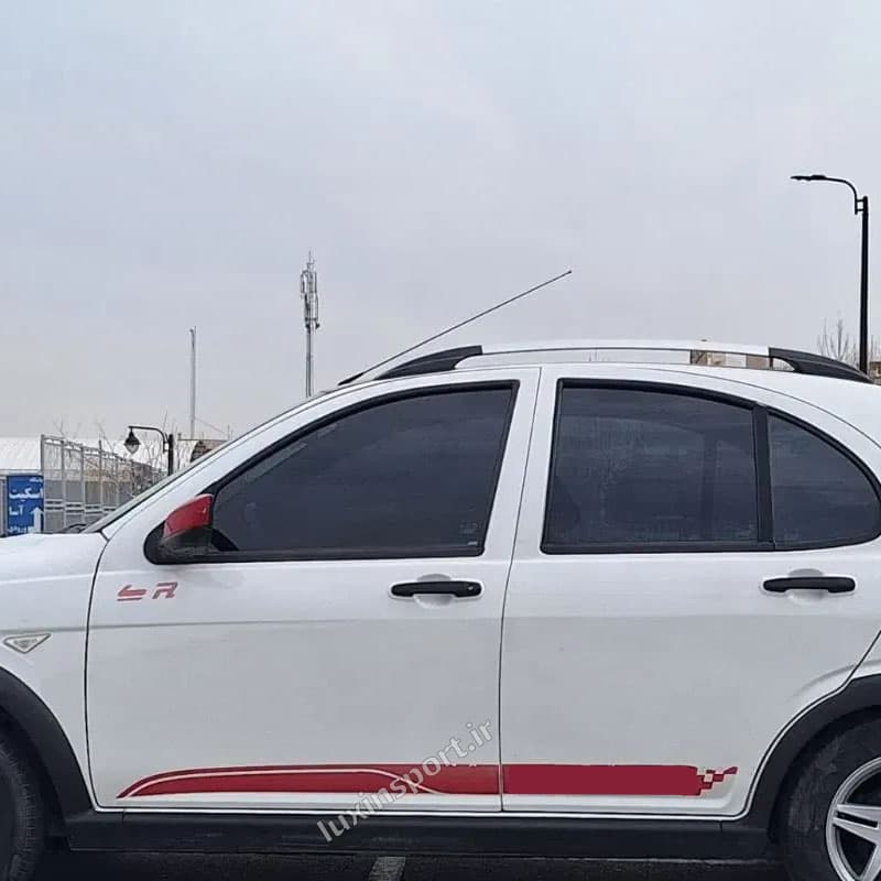 برچسب بدنه کوییک آر (R) مدل جدید بدون نوشته کراس قرمز– بسته 2 عددی (شش تیکه) — تصویر ۴