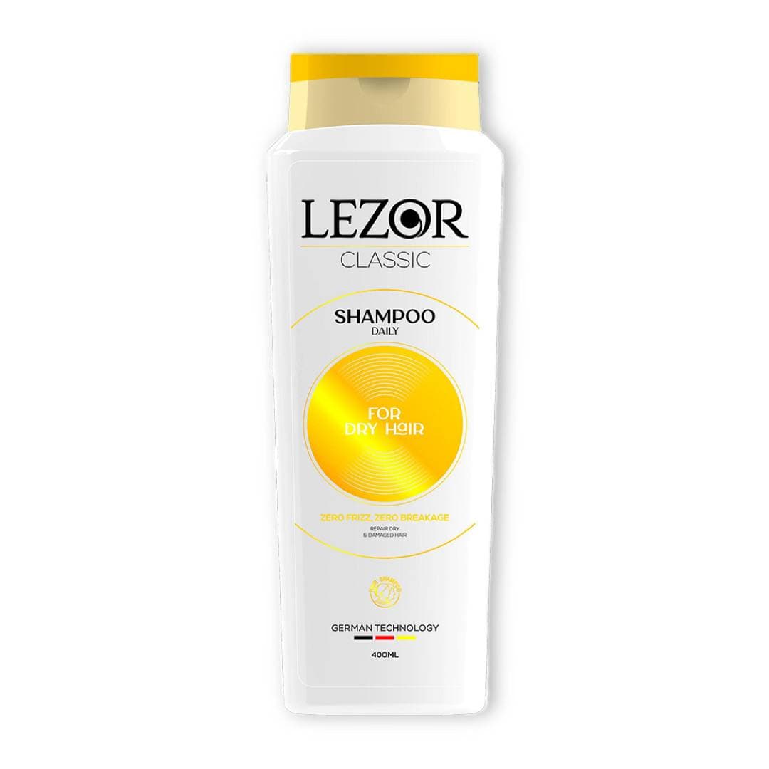 شامپو روزانه موهای خشک لزور LEZOR مدل Daily For Dry Hair حجم 400 میل