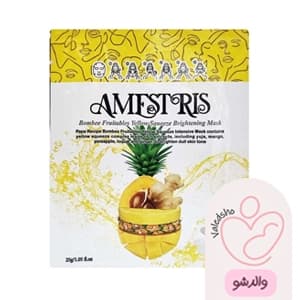 ماسک صورت ورقه ای آمستریس مدل آناناس حجم 25 میلی لیتر