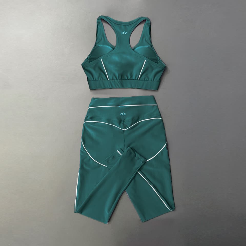 ست لگ و نیم تنه ورزشی زنانه اسپرت فلامنت مدل الو یوگا alo yoga کد 406192 — تصویر ۳