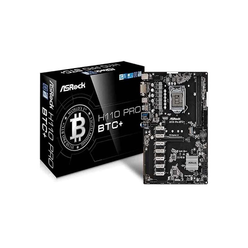 مادربرد ازراک مدل اچ ۱۱۰ پرو بی تی سی پلاس ا Asrock H110 Pro BTC+ DDR4 LGA 1151 Motherboard