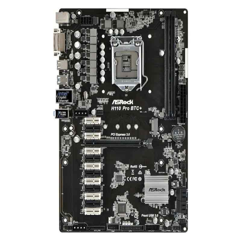 مادربرد ازراک مدل اچ ۱۱۰ پرو بی تی سی پلاس ا Asrock H110 Pro BTC+ DDR4 LGA 1151 Motherboard — تصویر ۲