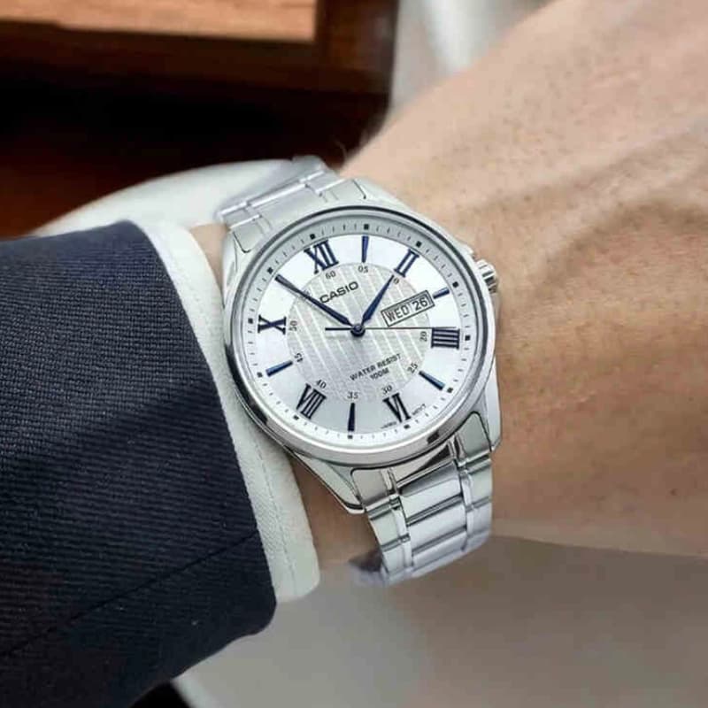 ساعت مچی مردانه کاسیو CASIO اورجینال مدل MTP-1384D-7A2 — تصویر ۵