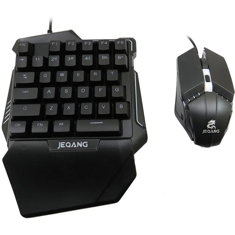 کیبورد و موس مخصوص بازی جکنگ مدل JK-913 اصلیJEQANG JK-913 ONE-HANDED GAMING Keyboard AND MOUSE — تصویر ۲