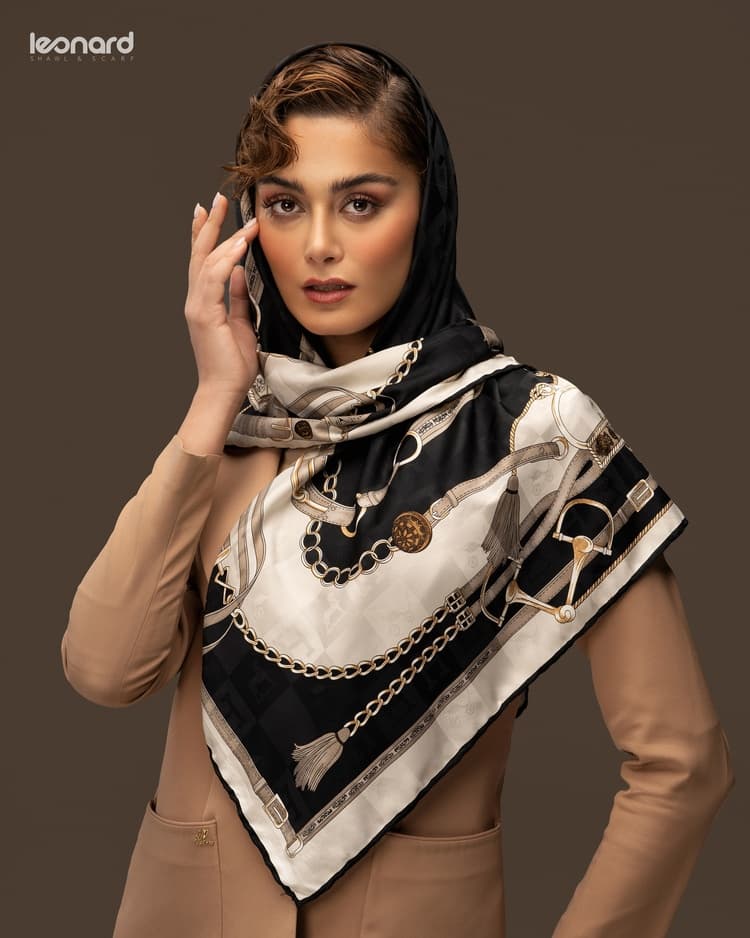 روسری ابریشم ژاکارد 2322