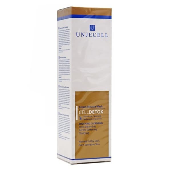 کرم موس شستشوی صورت آنژسل مناسب پوست خشک و معمولی حجم ۱۰۰ میلی لیتر | Unjecell CellDetox Cream Mouse Wash 100 ml — تصویر ۳
