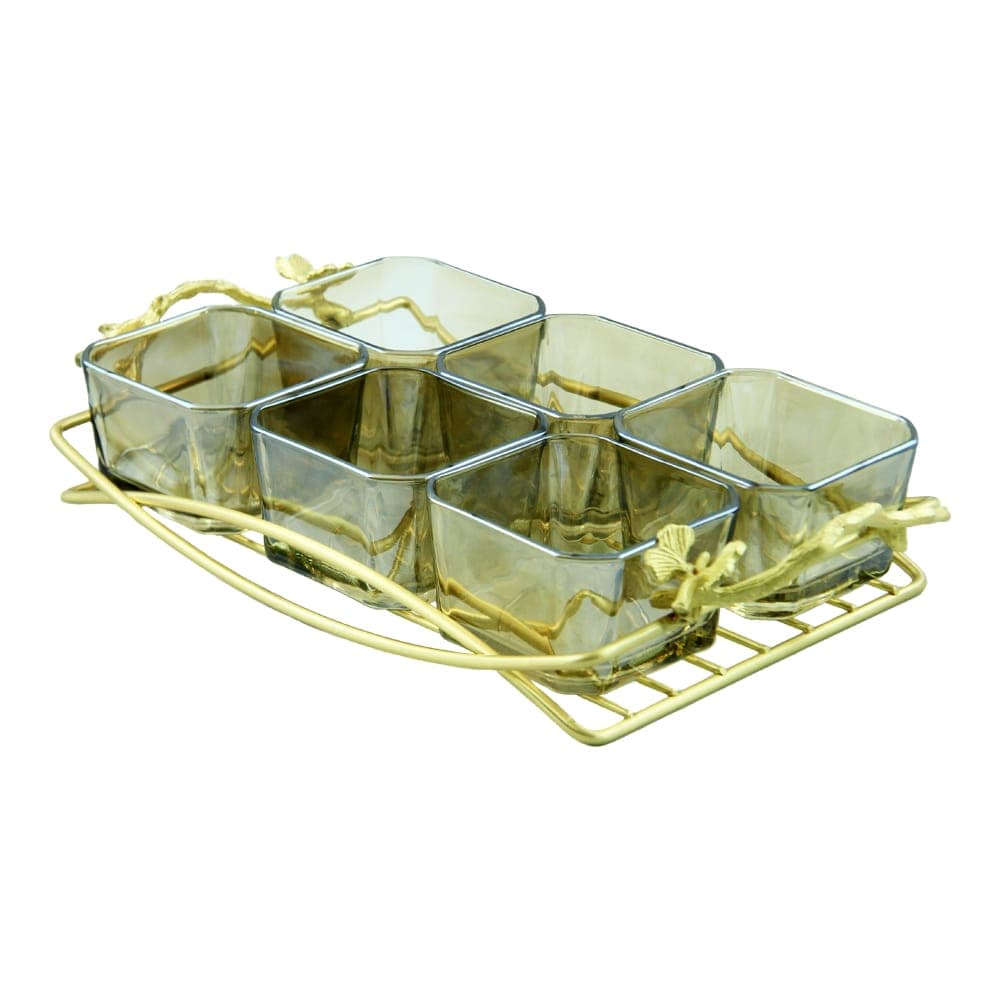 اردو خوری برنجی مدل 6 خانه 5046B