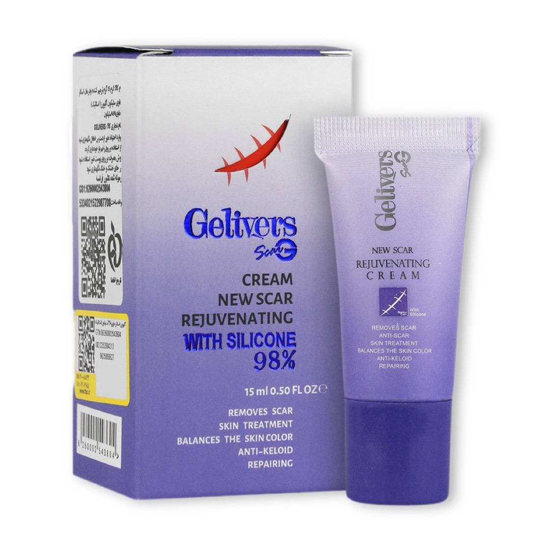 کرم ترمیم کننده زخم و بخیه گلیورز اسکار Gelivers Scar مدل Cream حجم 15 میل