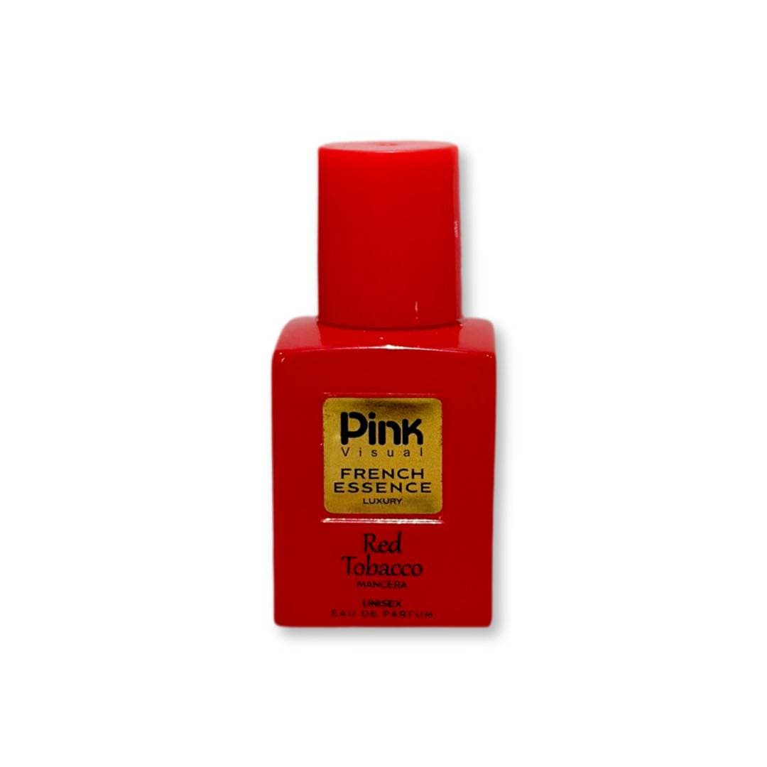 عطر جیبی پلاکدار یونیسکس مانکرا رد توباکو پینک ویژوآل Pink Visual مدل Mancera Red Tobacco حجم 30 میل