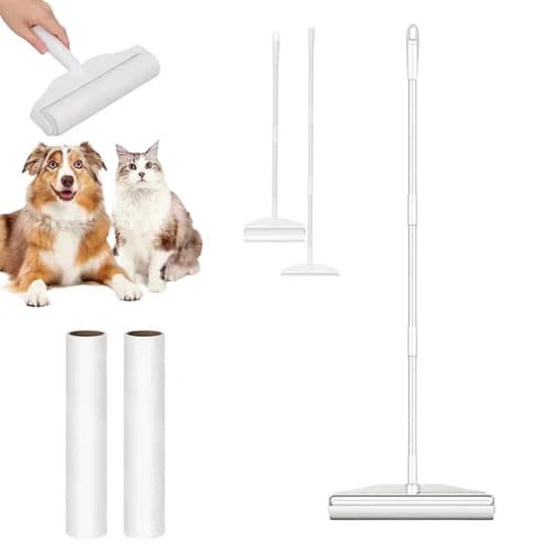 یدک پرزگیر موی سگ و گربه برند Lint Roller مدل دسته بلند — تصویر ۲