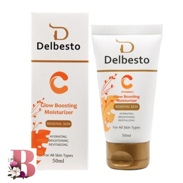 کرم مرطوب کننده قوی ویتامین سی دلبستو ۵۰ میلی لیتر | Delbesto Vitamin C Glow Boosting Moisturizer Cream 50ml