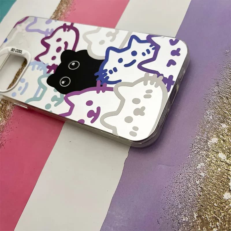 قاب گوشی iPhone 12 / iPhone 12 Pro آیفون So Cool طرح گربه های رنگی کد 505 — تصویر ۲