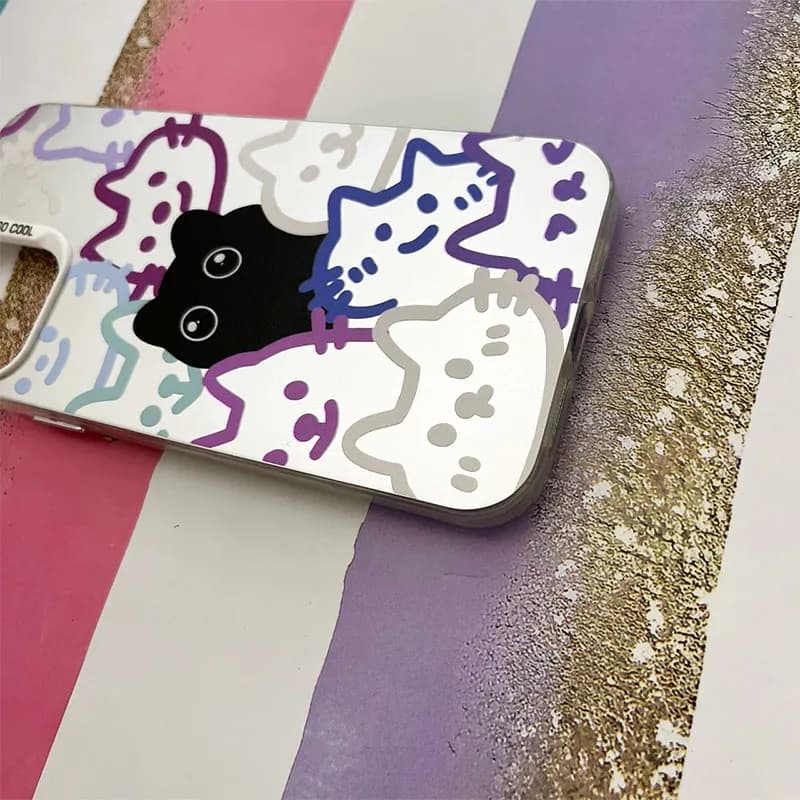 قاب گوشی iPhone 12 Pro Max آیفون So Cool طرح گربه های رنگی کد 505 — تصویر ۲