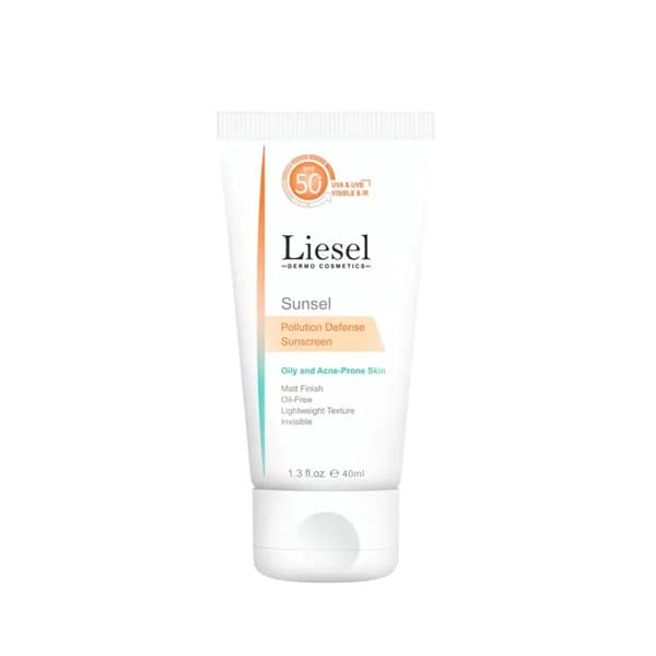 کرم ضدآفتاب بی رنگ پوست چرب و مختلط لایسل سانسل SPF 50 حجم ۴۰ میلی لیتر | Liesel Colorless Sunscreen SPF 50 Suitable for Oily and Acne-Prone Skin 40ml — تصویر ۳