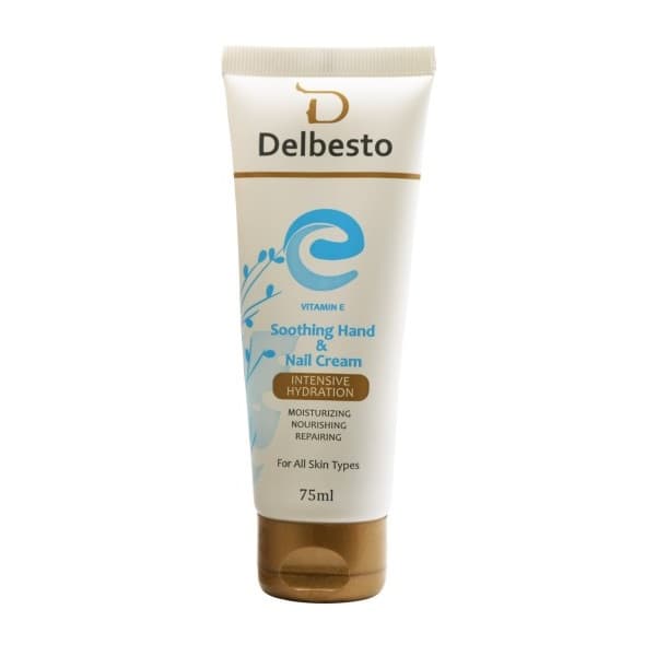 کرم آبرسان دست و ناخن ویتامین ای دلبستو ۷۵ میلی لیتر | Delbesto Vitamin E Soothing Hand And Nail Cream 75ml