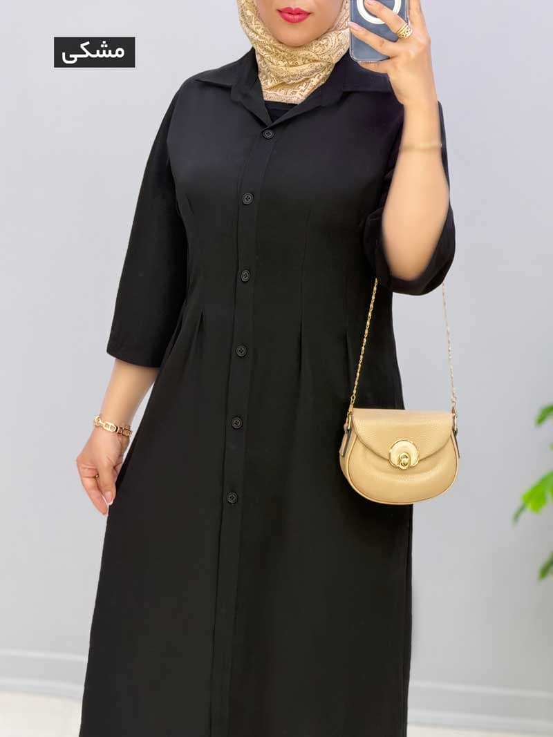 مانتو مزونی کرپ بندیا کد 968233 — تصویر ۳