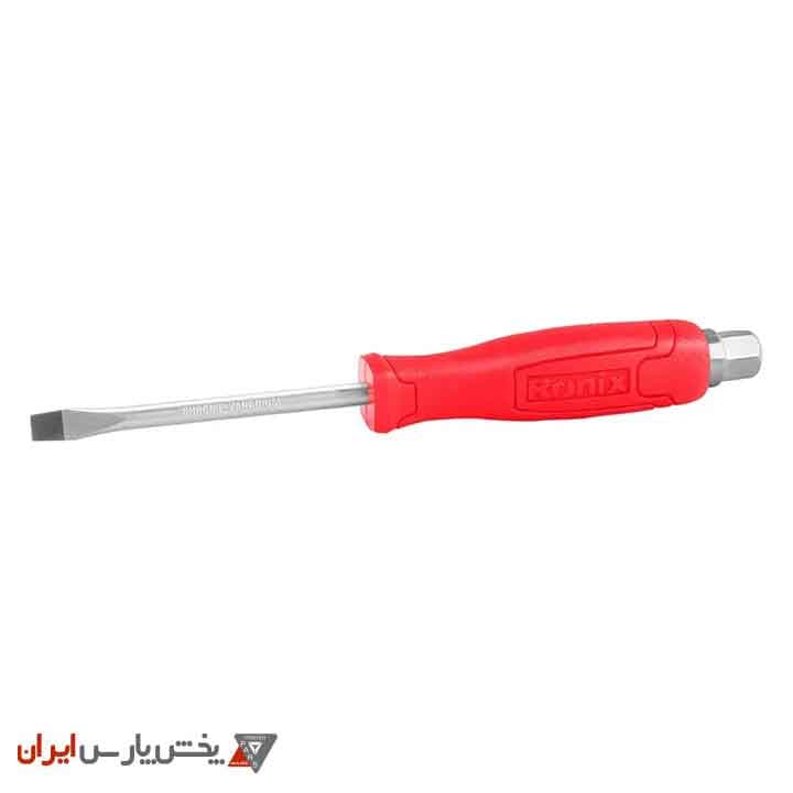 پیچ گوشتی تکی دسته پلاستیکی ضربه خور 150×6 دوسو new رونیکس مدل RH-2942