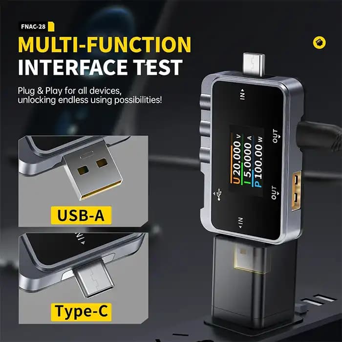 تستر USB دوکاره FNIRSI FNAC-28 — تصویر ۸