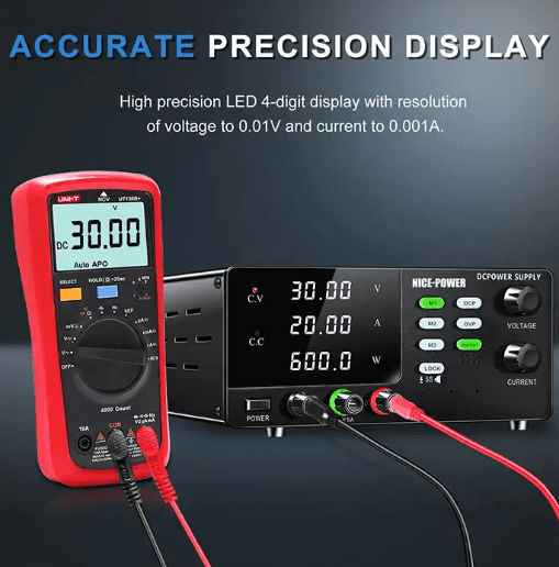 منبع تغذیه آزمایشگاهی متغیر 60V 10A نایس پاور NICE-POWER R-SPS6010S-USB — تصویر ۳
