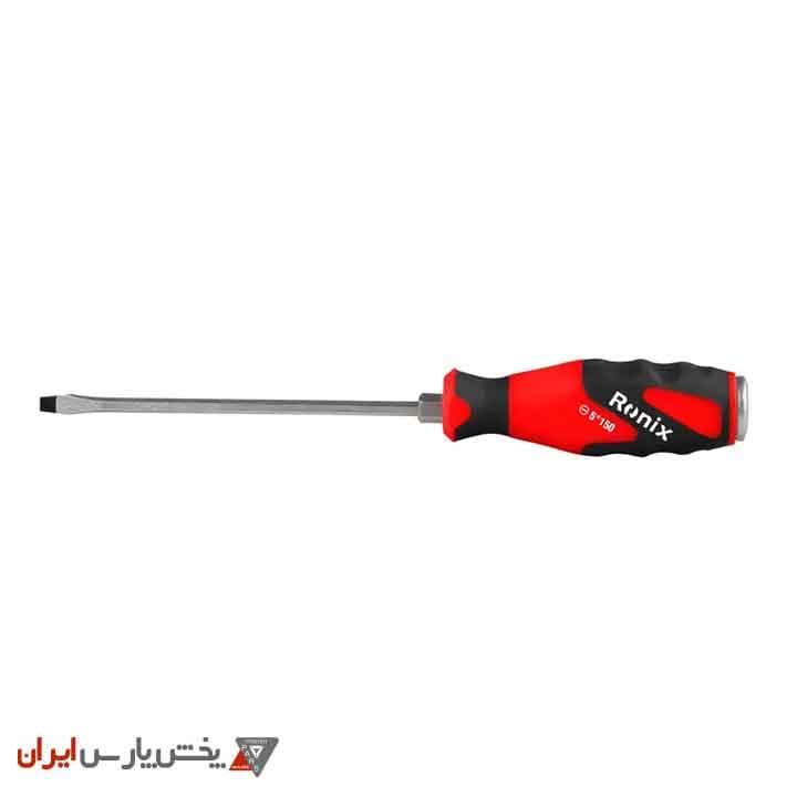 پیچ گوشتی تکی ضربه خور 150×5 دوسو – دسته TPR رونیکس مدل RH-2958