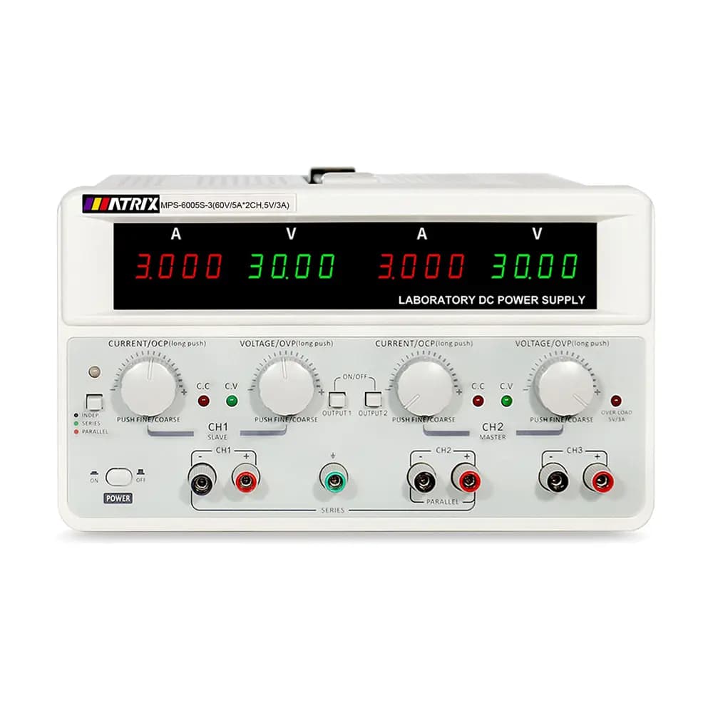 منبع تغذیه 3 کاناله 60V 5A ماتریکس MATRIX MPS-6005S-3 — تصویر ۳