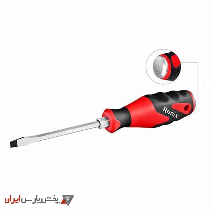 پیچ گوشتی تکی ضربه خور 200×8 دوسو – دسته TPR رونیکس مدل RH-2988