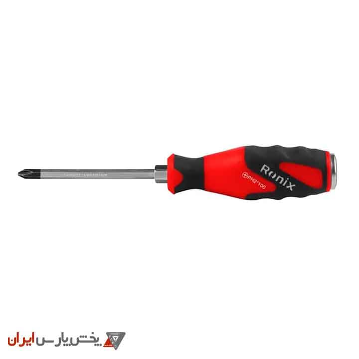 پیچ گوشتی تکی ضربه خور 100×6 چهارسو – دسته TPR رونیکس مدل RH-2970